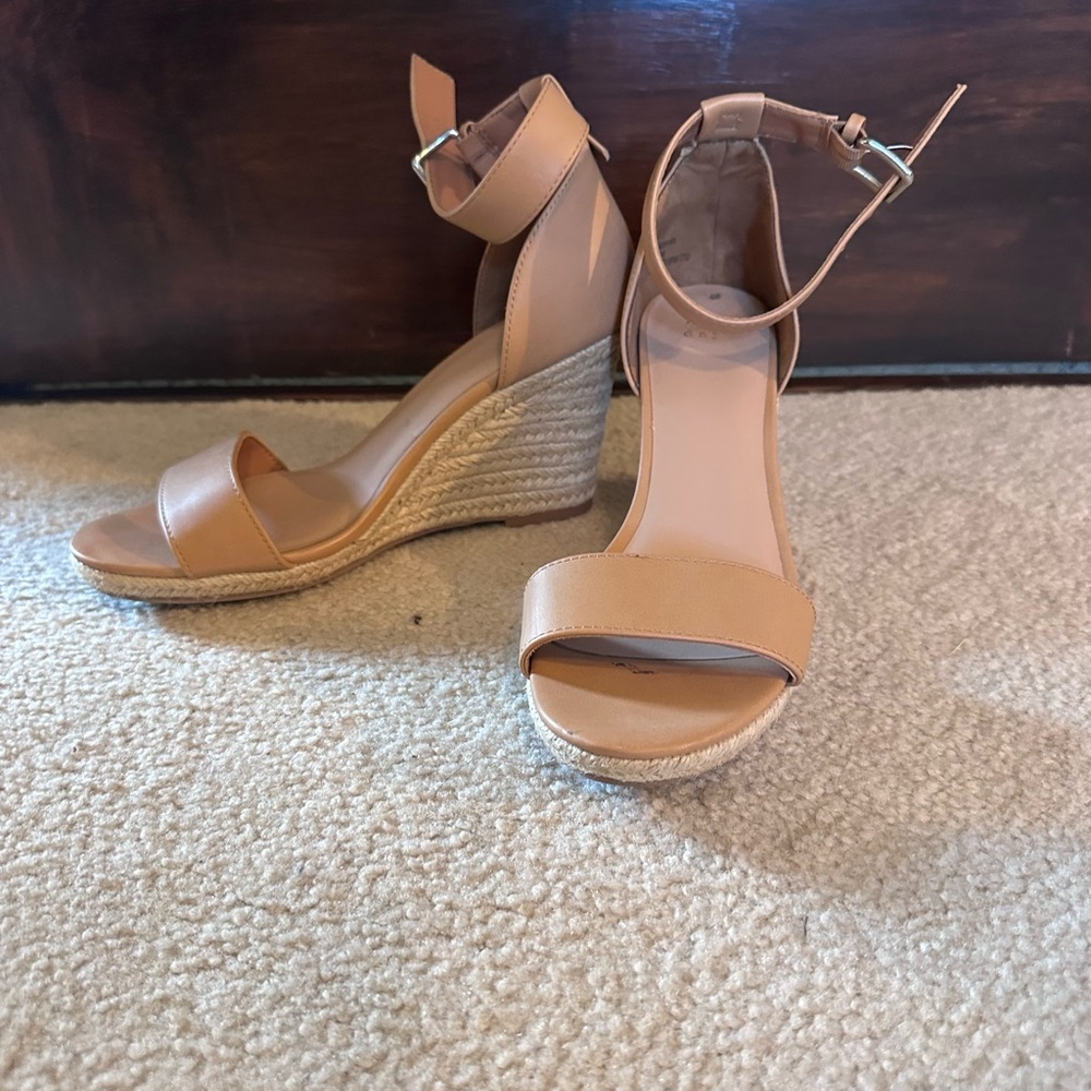 Tan Wedge Sandals